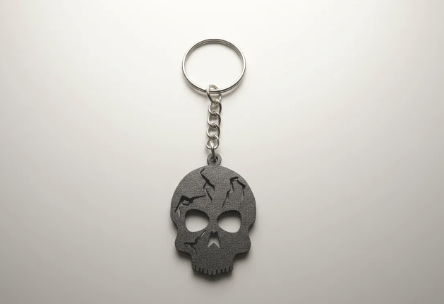 halloween calavera llavero negro