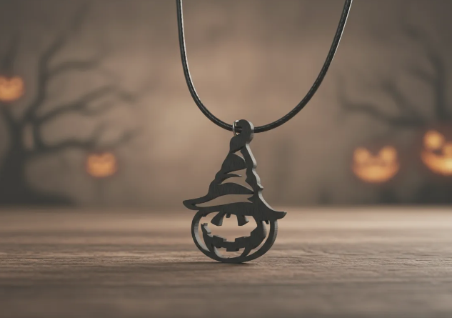 halloween anima este año con una calabaza vestida de bruja, calabaza halloween, collar de calabaza con sombrero de bruja, calabaza bruja, bruja calabaza