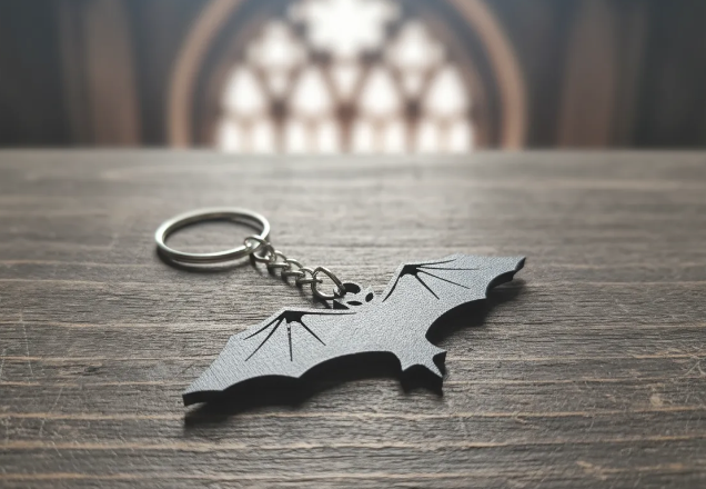 llavero murcielago halloween negro