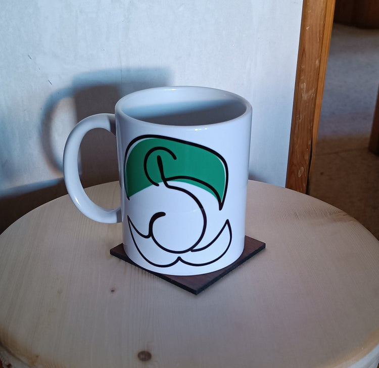 Taza cerámica frikis Reino Champiñón con diseño Mario Bros dibujado a mano – SerViArte