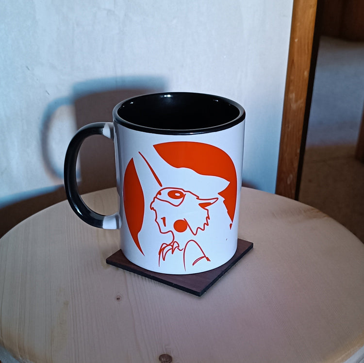 Taza artesanal Esencia del Bosque con fondo en colores naturales – SerViArte Segovia