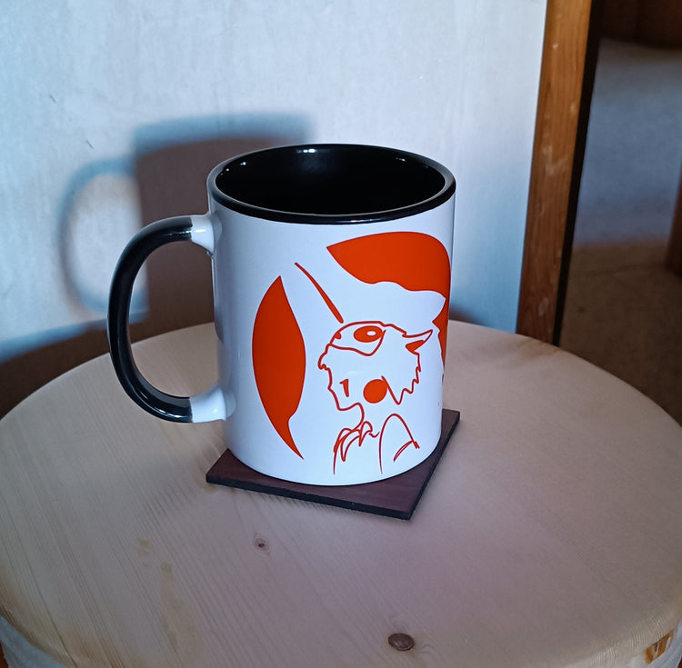 Taza artesanal Esencia del Bosque con diseño de Princesa Mononoke, cerámica SerViArte