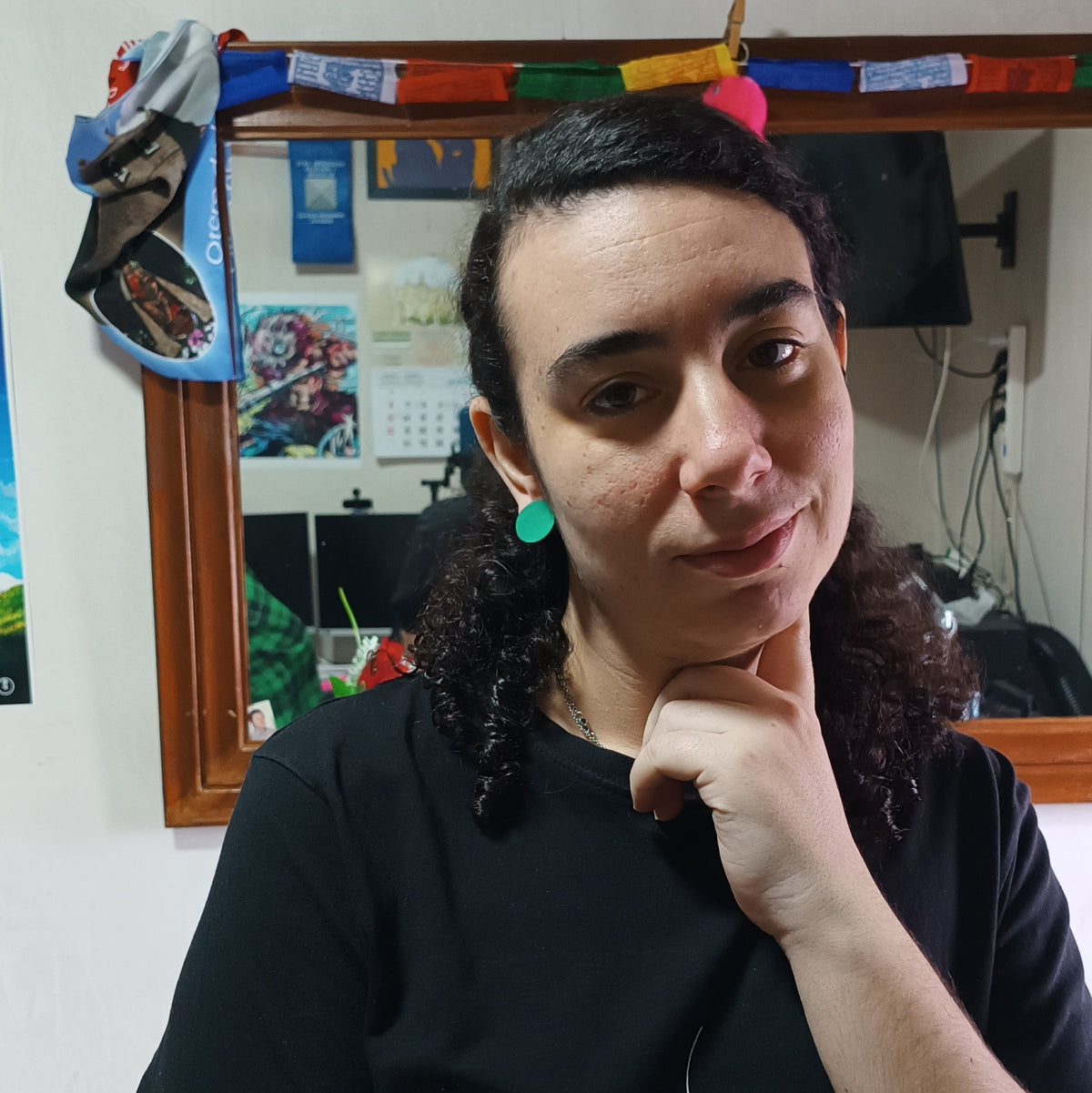 Hand-Painted Wooden Earrings · Lightweight and Expressive