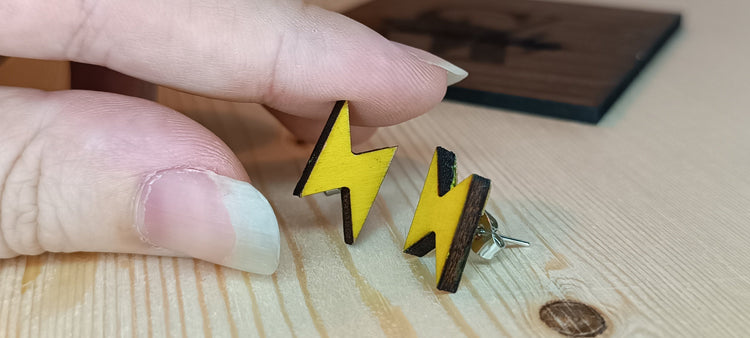 Hand-Painted Wooden Earrings · Lightweight and Expressive