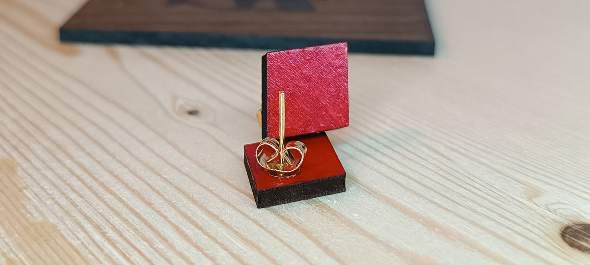 Hand-Painted Wooden Earrings · Lightweight and Expressive