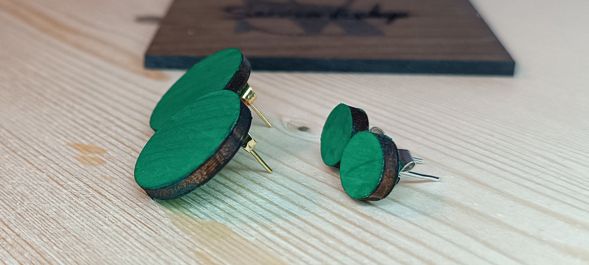 Hand-Painted Wooden Earrings · Lightweight and Expressive