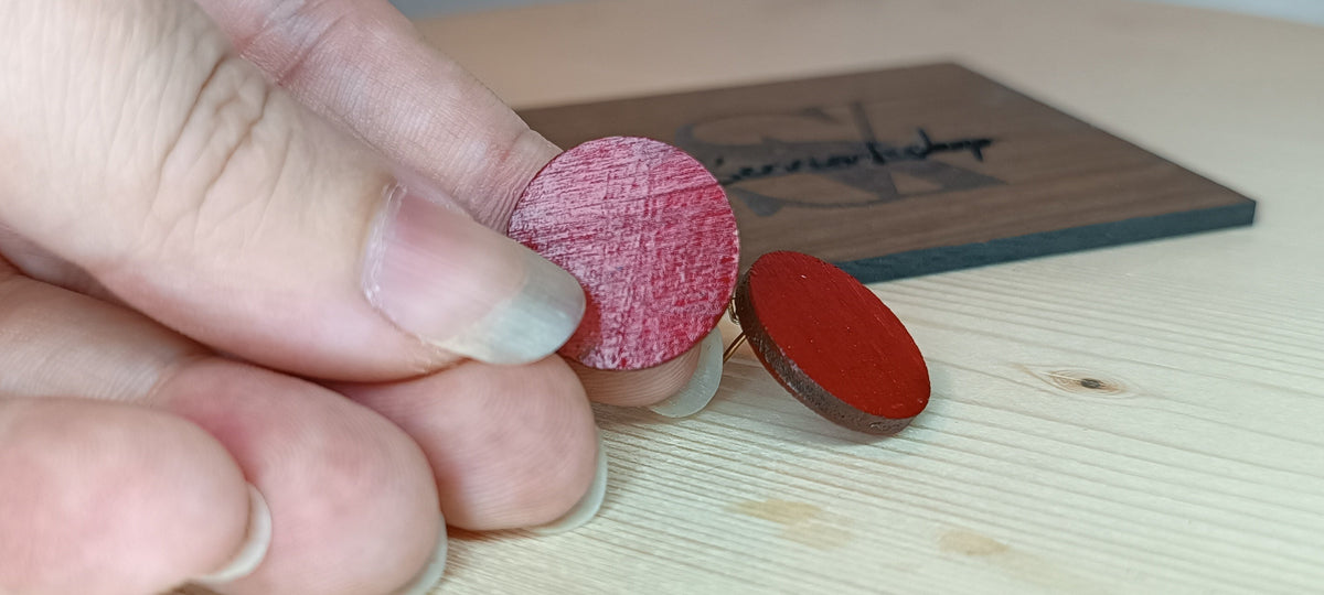 Hand-Painted Wooden Earrings · Lightweight and Expressive