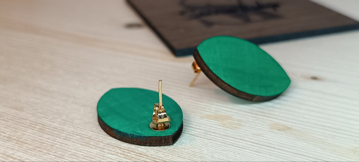 Hand-Painted Wooden Earrings · Lightweight and Expressive
