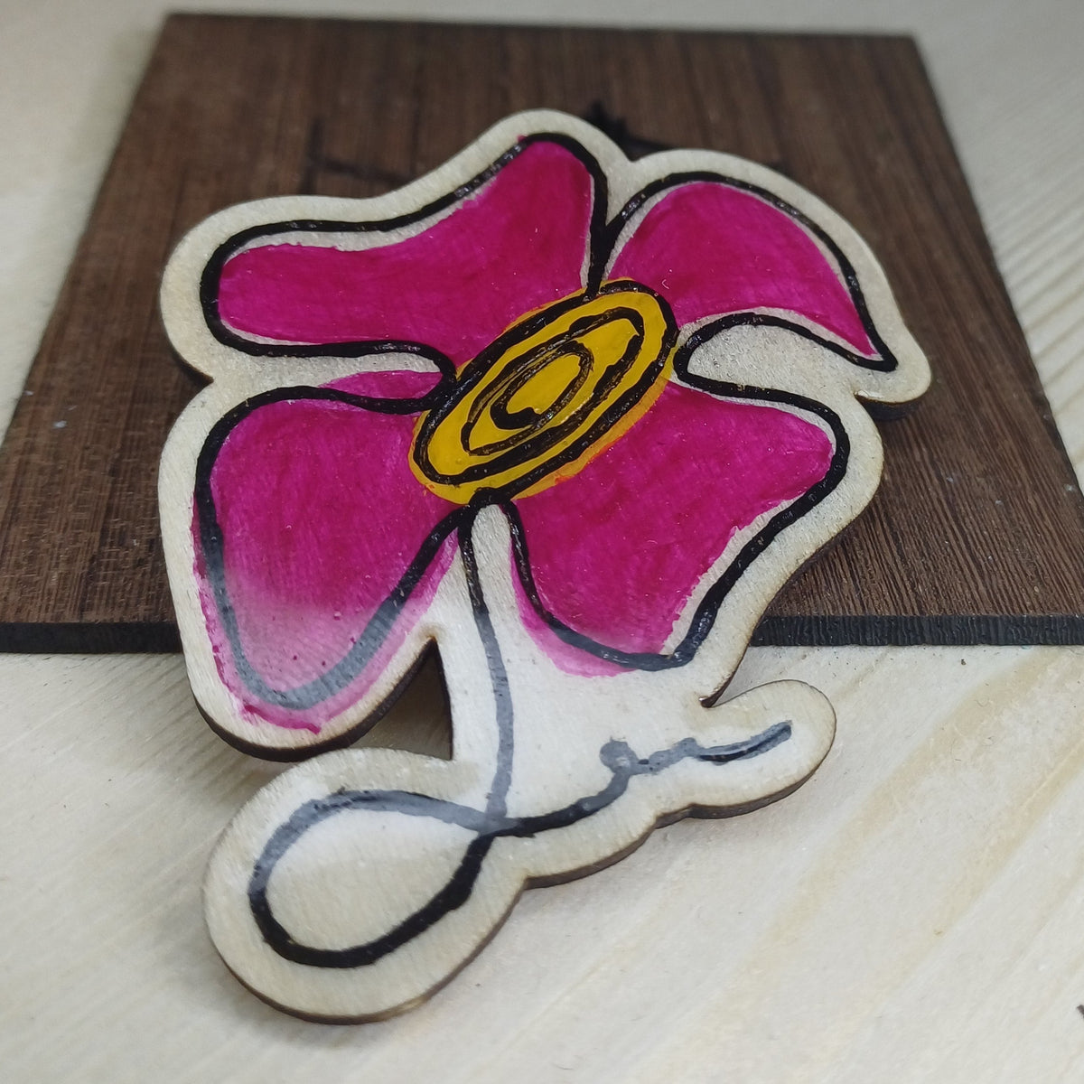 Imanes florales pintados a mano colección Trama Viva artesanales – SerViArte
