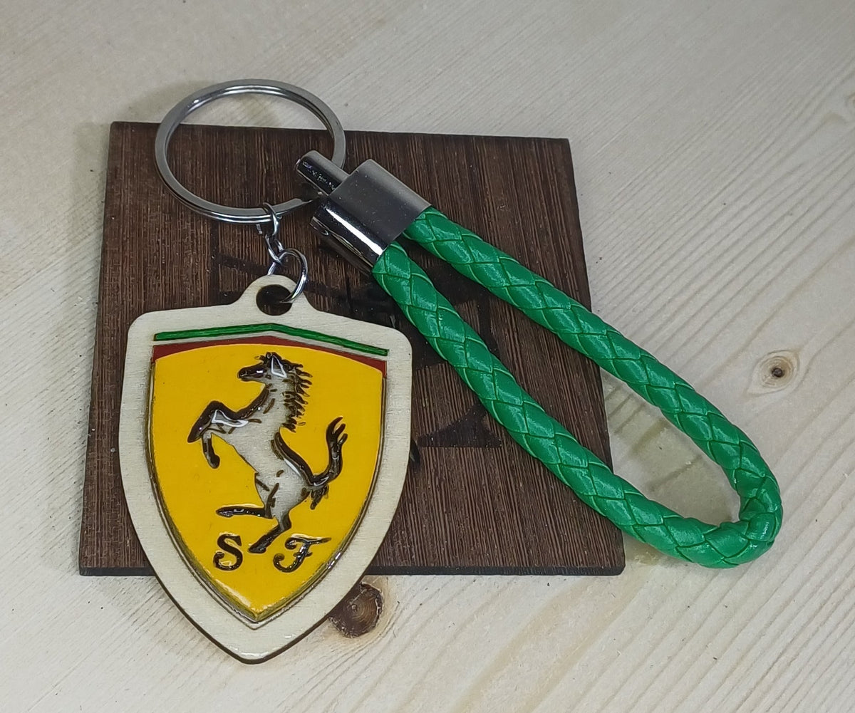 Llavero artesanal Emblemas de madera con logotipo dibujado a mano SerViArte Segovia