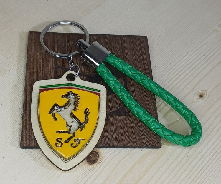Llavero artesanal Emblemas de madera con logotipo dibujado a mano SerViArte Segovia