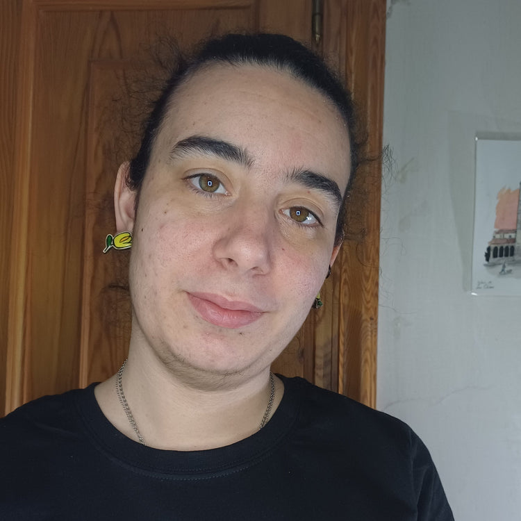 Pendientes Florales Pintados a Mano · Colección Trama Viva