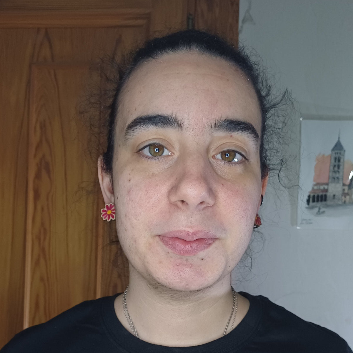 Pendientes Florales Pintados a Mano · Colección Trama Viva