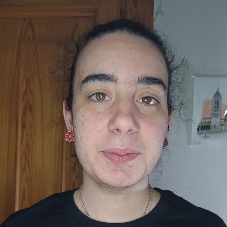 Pendientes Florales Pintados a Mano · Colección Trama Viva