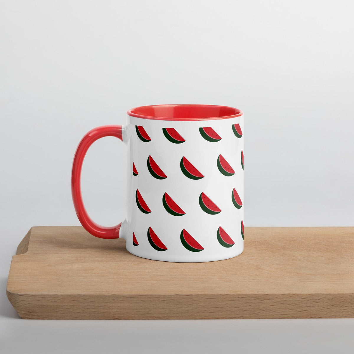 Taza colección Paraíso con ilustración de frutas tropicales, cerámica SerViArte