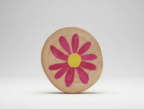 Posavasos florales artesanales Trama Viva en pareja, madera cortada a mano – SerViArte Segovia