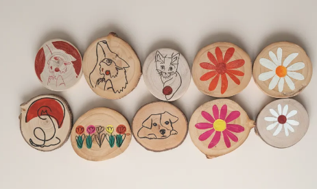 Posavasos artesanal de madera de chopo – Hecho a mano con alma y elegancia natural