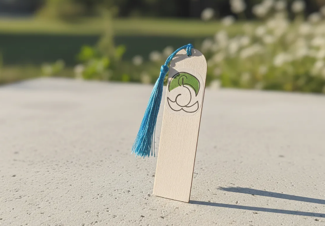 Marcapáginas Reino Champiñón de madera con ilustración retro de videojuegos – SerViArteShop