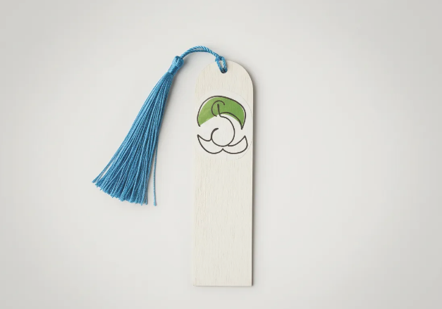 Marcapáginas de madera Reino Champiñón con ilustración dibujada a mano – SerViArte