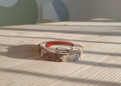 Posavasos artesanal de madera de chopo – Hecho a mano con alma y elegancia natural