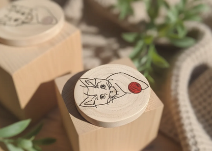 Posavasos artesanal de madera de chopo – Hecho a mano con alma y elegancia natural