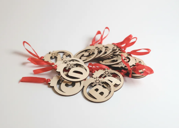 Bola Navidad Letra con frase grabada