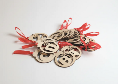 Bola Navidad Letra con frase grabada