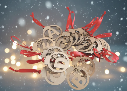 Bola Navidad Letra con frase grabada