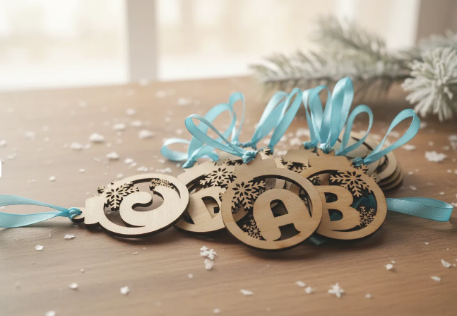 Christmas Ball Letter with engraved phrase