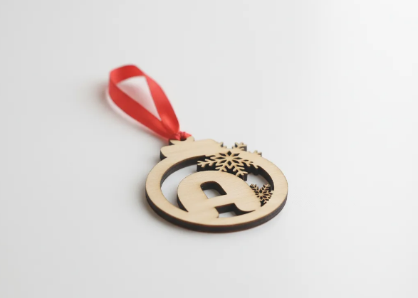 Christmas Ball Letter with engraved phrase