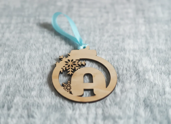 Christmas Ball Letter with engraved phrase