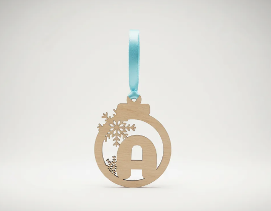 Christmas Ball Letter with engraved phrase