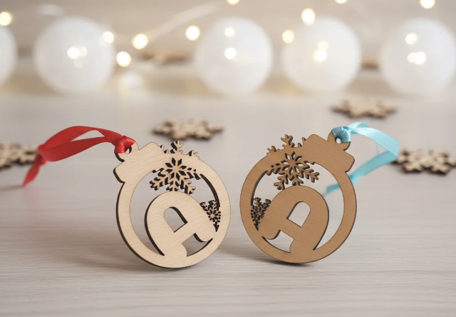 Christmas Ball Letter with engraved phrase
