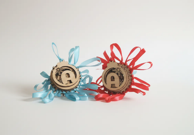 Christmas Ball Letter with engraved phrase