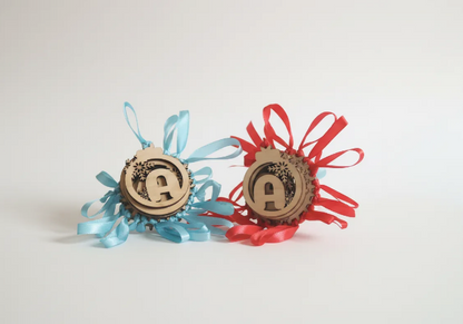 Bola Navidad Letra con frase grabada