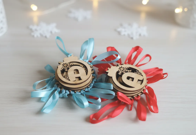 Christmas Ball Letter with engraved phrase