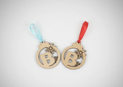 Bola Navidad Letra con frase grabada