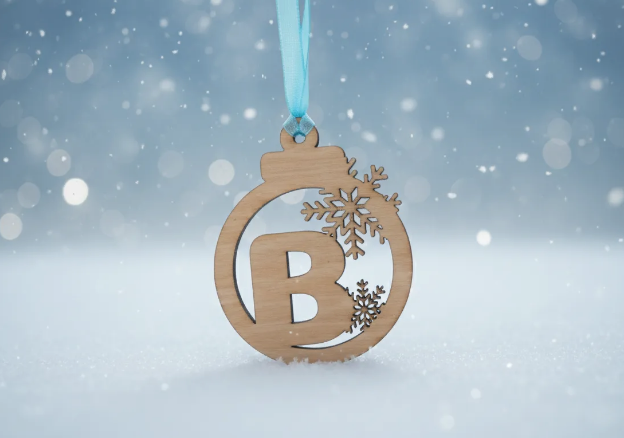 Christmas Ball Letter with engraved phrase