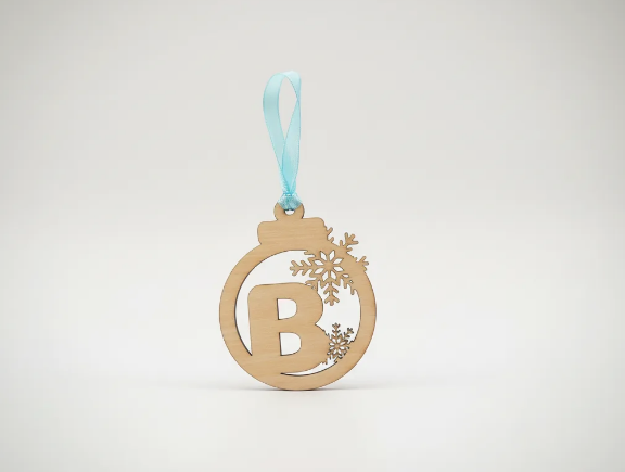 Christmas Ball Letter with engraved phrase