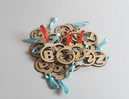 Bola Navidad Letra con frase grabada