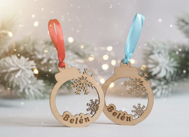 Bola Navidad Letra con frase grabada