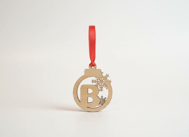 Christmas Ball Letter with engraved phrase