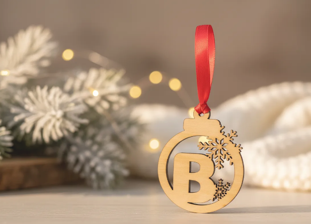 Christmas Ball Letter with engraved phrase