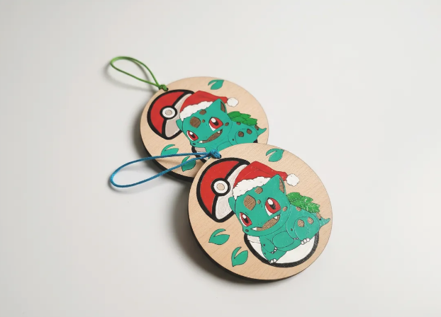 Adorno Navidad madera Pokémon con Jigglypuff grabado a láser – SerViArte Segovia