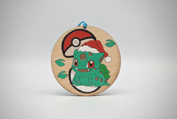 Adorno navideño madera con Togepi Pokémon grabado a láser – SerViArteShop