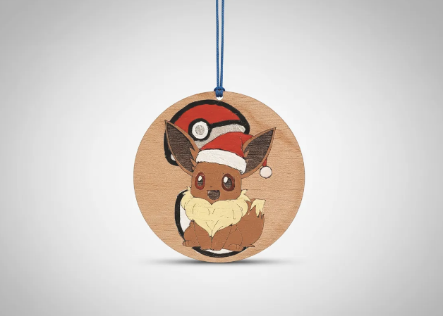 Adorno navideño Pokémon de madera artesanal grabado a láser – SerViArte
