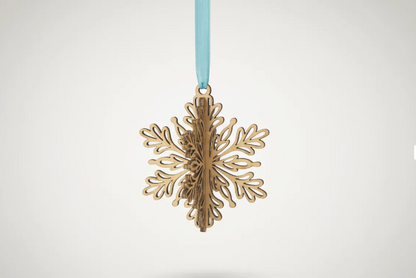 Copo de Nieve de Madera Artesanal – Detalle Navideño Hecho a Mano