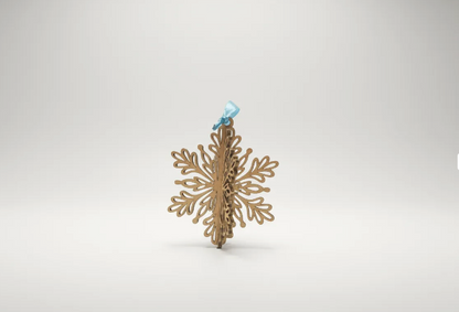 Copo de Nieve de Madera Artesanal – Detalle Navideño Hecho a Mano