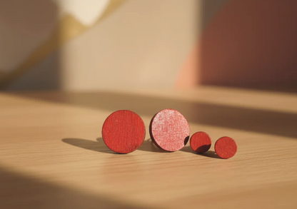 Handcrafted earrings made of hand-painted wood | Unique and lightweight designs