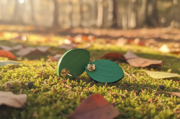 Handcrafted earrings made of hand-painted wood | Unique and lightweight designs